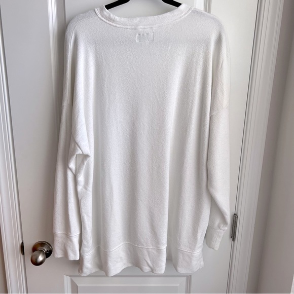 American Eagle White Long Sleeved Sweatshirt Jersey Knit Size Large L - Picture 3 of 4